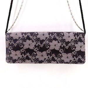 Benjamin Walk Crossbody Handbag Women Black Gray Floral Lace Purse Shoulder Bag